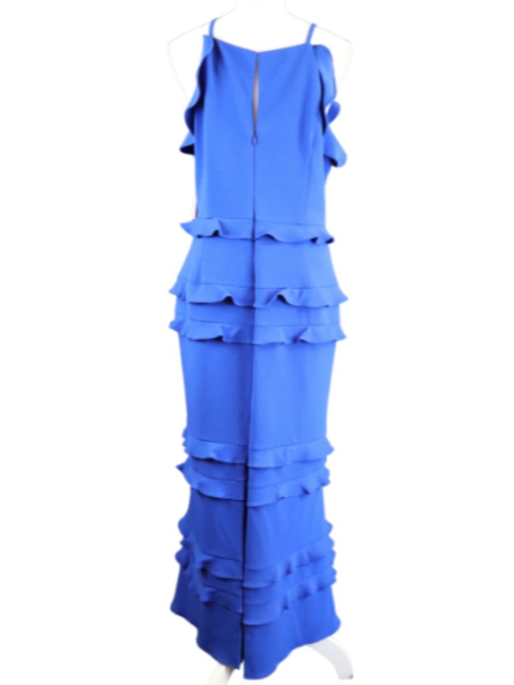 Adrianna Papell Royal Blue Ruffle Formal Evening Event Dress Size - Picture 10 of 14